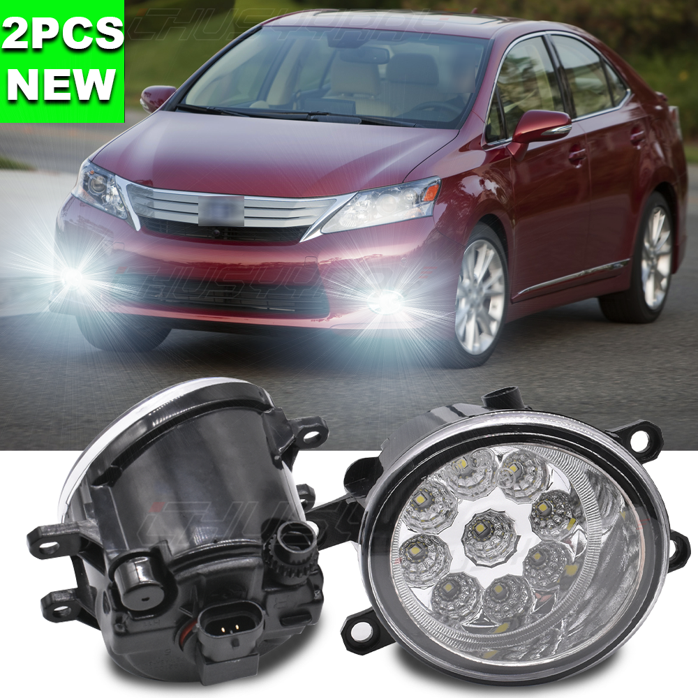 Pair LED Front Bumper Fog Light Driving Lamp For 2011-2012 2013 Lexus HS250h