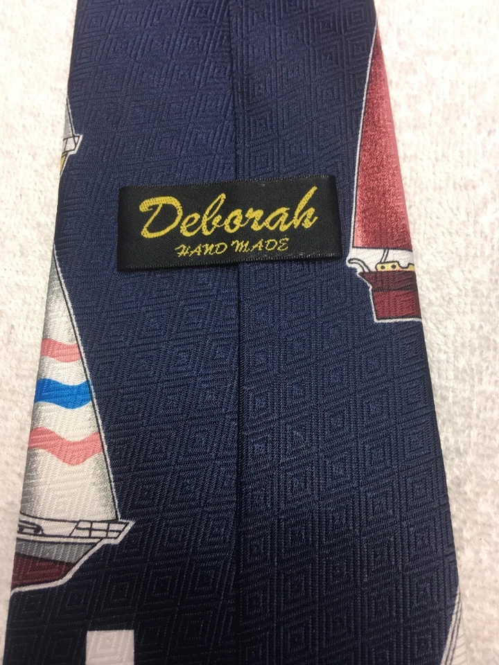 DEBORAH CORBATA HOMBRE AZUL MARINO CON VELEROS 4 X 58 Foto 4 de 4