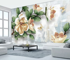 3D Exquisite Flower R24037 Wallpaper Wall Mural Self-adhesive Removable Luna