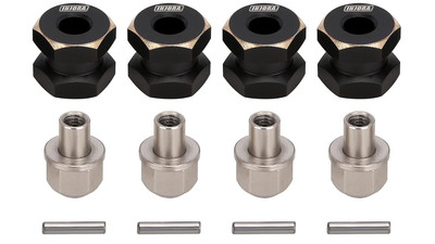 INJORA RC Hex Hub 12Mm Brass Wheels Hex Hub Extension Black Hex Drive Adapter