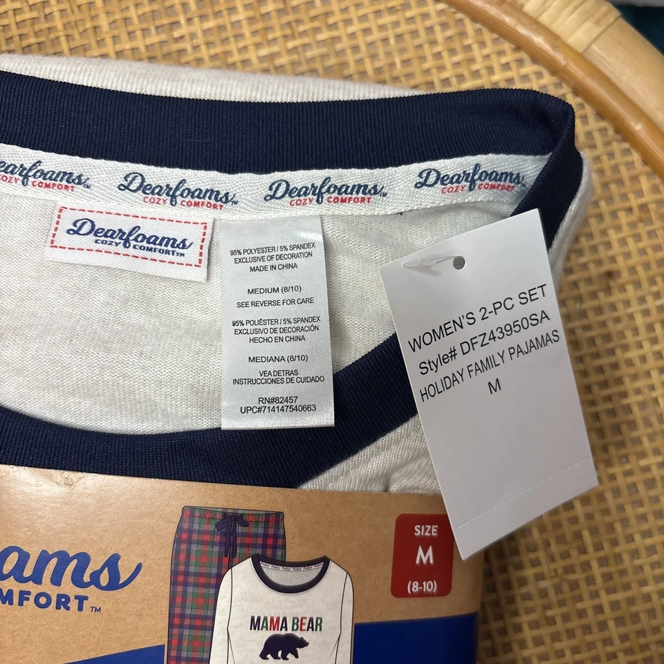 Dearfoams Mujer Mamá Oso Familia Pijama Talla 2X Acogedor Confort Juego de 2 piezas Nuevo con Etiquetas Foto 2 de 3