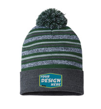 CAP AMERICA Custom Unisex USA-Made Striped Beanie-RKL12