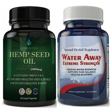Hemp Seed Support Joints Healthy Skin Supplement Water Away Fluid Balance Pills