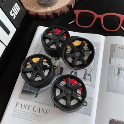 3D Car Wheel Brake Silicone Case Cover Shockproof Protective For Airpods Pro 1&2