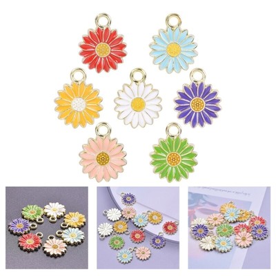 20 Pcs Little Flower Pendant DIY Keychain Necklace Jewelry Accessories