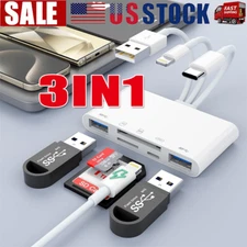 5 in 1 Memory Card Reader USB 3.0 OTG Adapter SD Card Reader For iPhone/iPad LOT