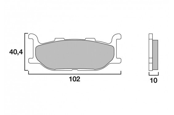 Plaquette de frein moto avant CL Brakes 2391A3+ en métal fritté pour motards