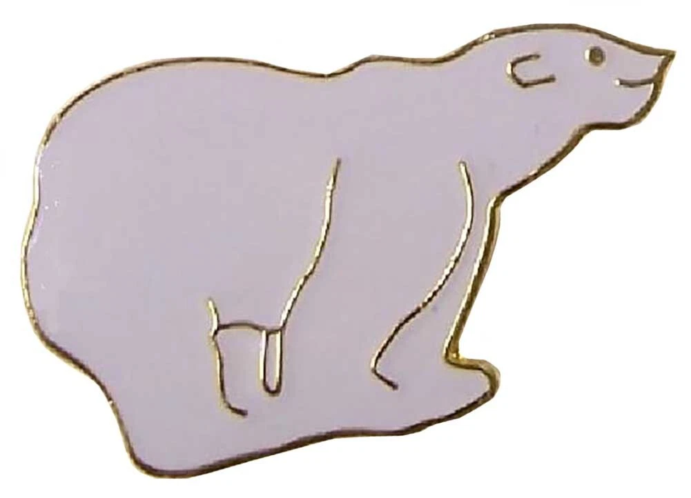 Pack of 50 Polar Bear White Bike Motorcycle Hat Cap Lapel Pin HP1612A