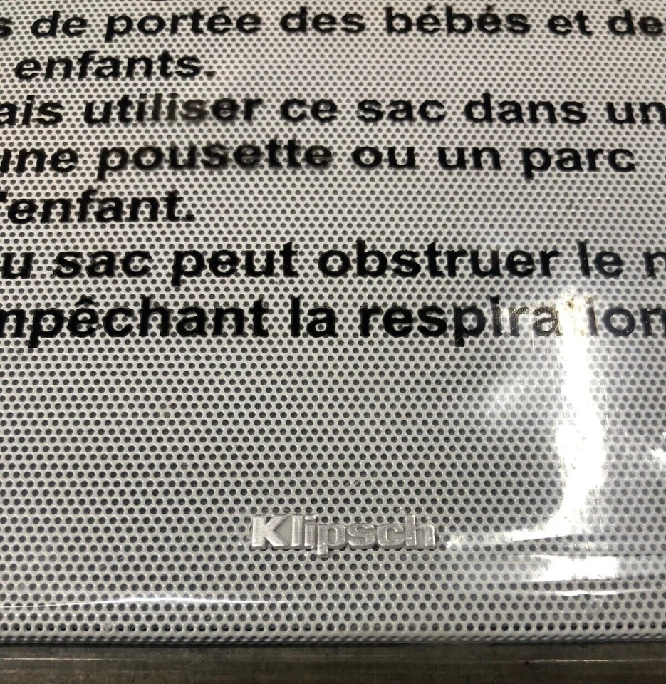 DOS (2) CUBIERTAS DE REJILLA DE ALTAVOZ BLANCAS CUADRADAS GENUINAS KLIPSCH 9.5" (9.25") CON LOGO Foto 2 de 4