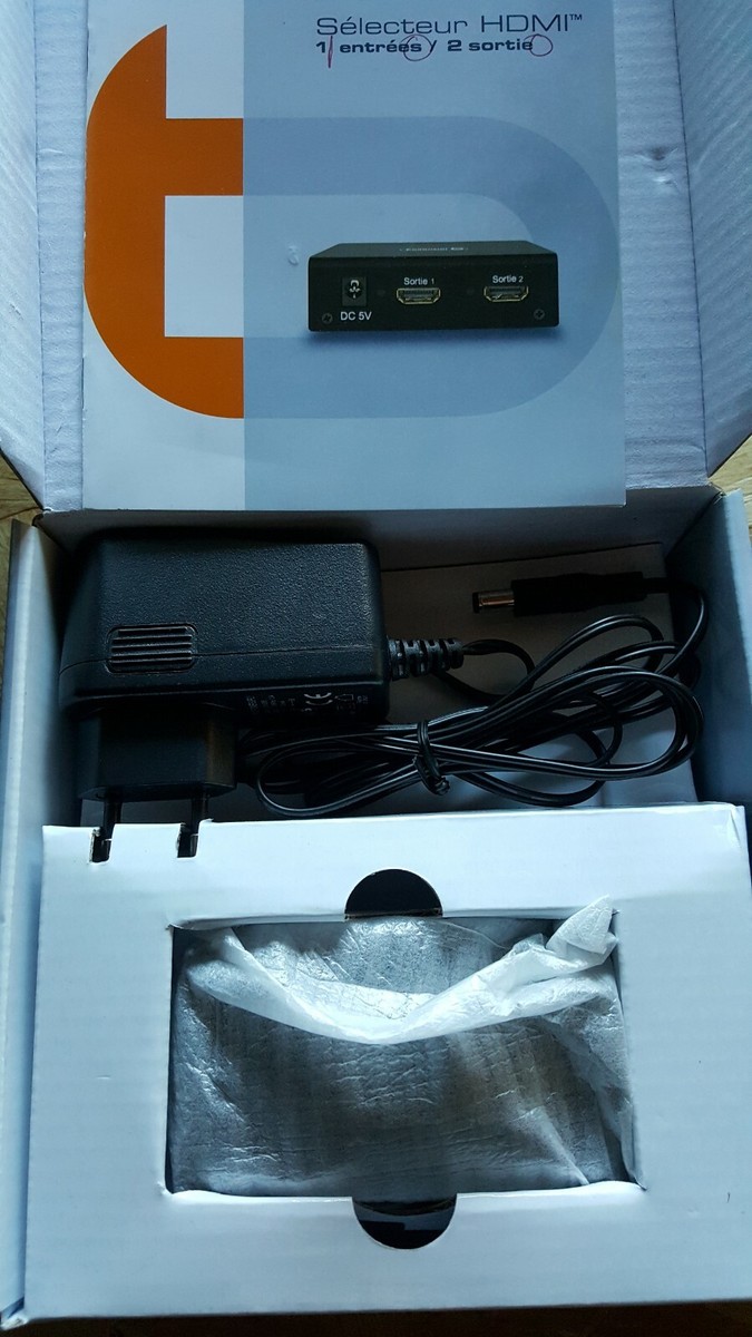 HDMI Switch Splitter 2 in 4 Out, Commutateur HDMI Répartiteur avec