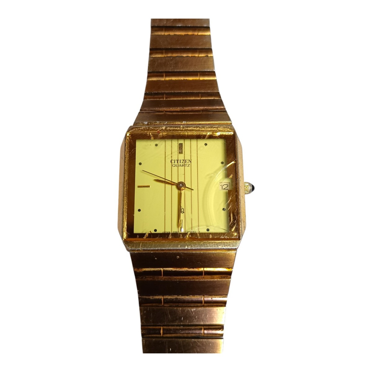 Vintage Citizen CQ 2860-263952 Y Japan Base Metal YP 34-4346 Gold