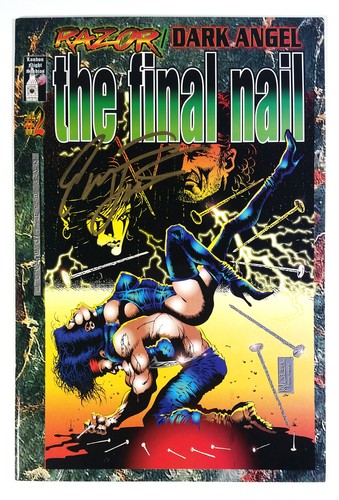 Razor/Dark Angel:The Final Nail #2 SIGNED Everette Hartsoe 1994 London Night - Afbeelding 1 van 2