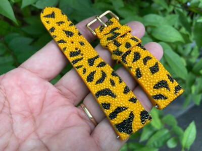 #ad #ad Multi Color Stingray Leather Watch Strap Band Size 16 18mm 20mm 22mm 24mm 26mm. $39.00