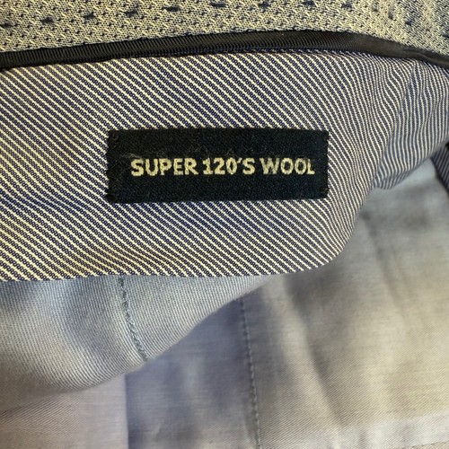 Cortina Super 120's Wool Dress Pants 36W 31.5L Oatmeal Cuffed Hem Trousers - Picture 9 of 15