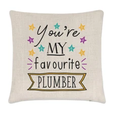You're My Favourite Plumber Stars Linen Cushion Cover Pillow - Funny Best