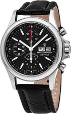 Revue Thommen Men's Pilot Leather Strap Chronograph Automatic Watch 17081.6534