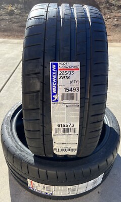 Set of TWO BRAND NEW 225/35ZR18 Michelin Pilot Super Sport Tires