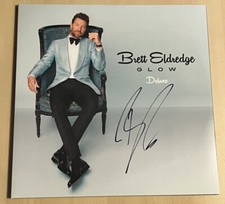 BRETT ELDREDGE SIGNED GLOW VINYL RECORD LP COUNTRY CHRISTMAS STAR VERY RARE COA