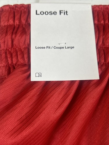 Women's Nike Loose Dri- Fit FLY Basketball Shorts Red, Pockets Size L New - Picture 8 of 10