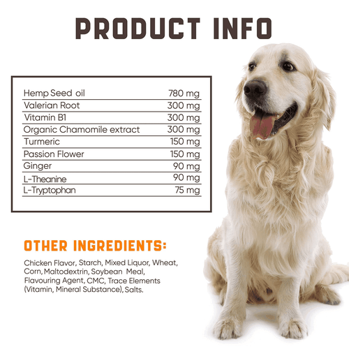 Kinpur Pet Care Natural Calming Chews for Dogs with Hemp Oil and Valerian Root - Picture 3 of 7