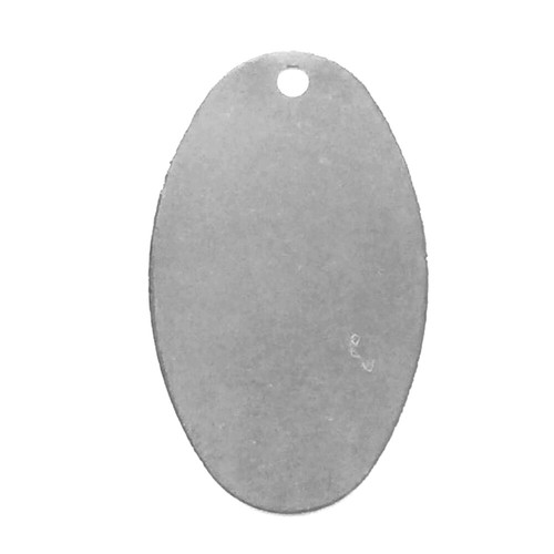 Antique Silver Plated Copper 23x14mm Flat Oval Stamping Stampable ...
