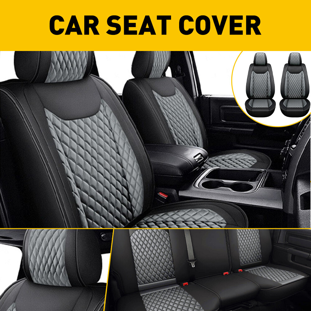 Car Seat Cover Full Set W/Seat Backrest Three-Person Armrest Head Pad 10/20X-image