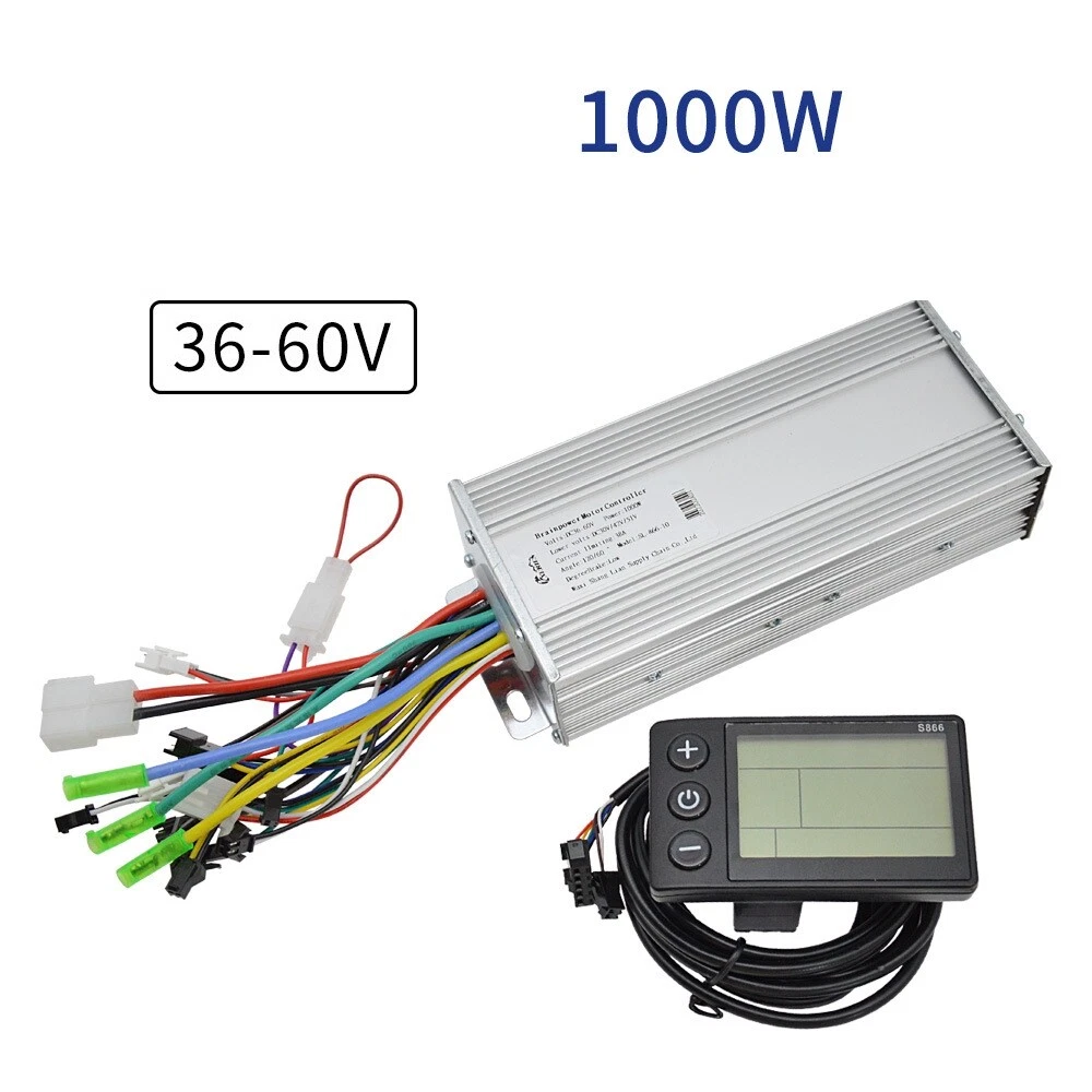 36 60v 1000w Electric Bike Brushless Controller S866 LCD Display
