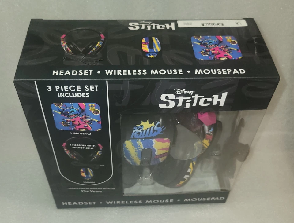 Disney Stitch Headset with Microphone, Wireless Mouse, and Mouse Pad Tech Bundle - Image 3 of 3