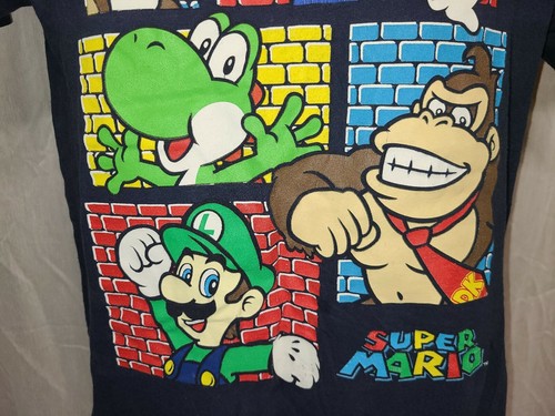 2013 Nintendo Super Mario Characters Kids Large Blue TShirt Toad Yoshi Luigi DK - Picture 6 of 11