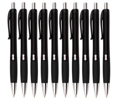 Akyandoo 10 Premium Kugelschreiber Kuli Druckkugelschreiber Stift Schwarz