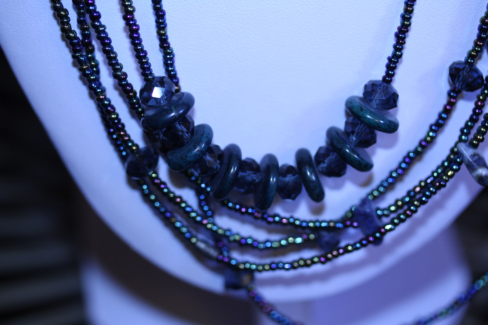 Vintage Beautiful Multiple Layer Different Blue G… - image 6