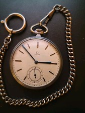 Vintage Omega - Taschenuhr Stahl - Art Deco - Kaliber 35.5L.T1 - 48 mm von 1944