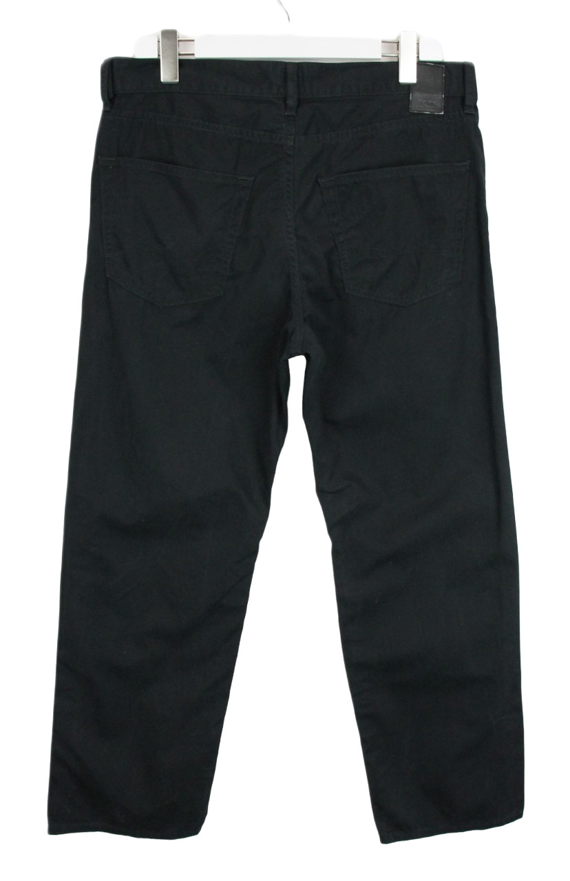 HUGO BOSS Nebraska Trousers Men's W36/L30 Regular Fit Zip Fly Pockets Black thumbnail 2