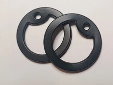 2 Military Spec Black Silicone Dog Tag Silencers Army Marines Navy Air/SForce