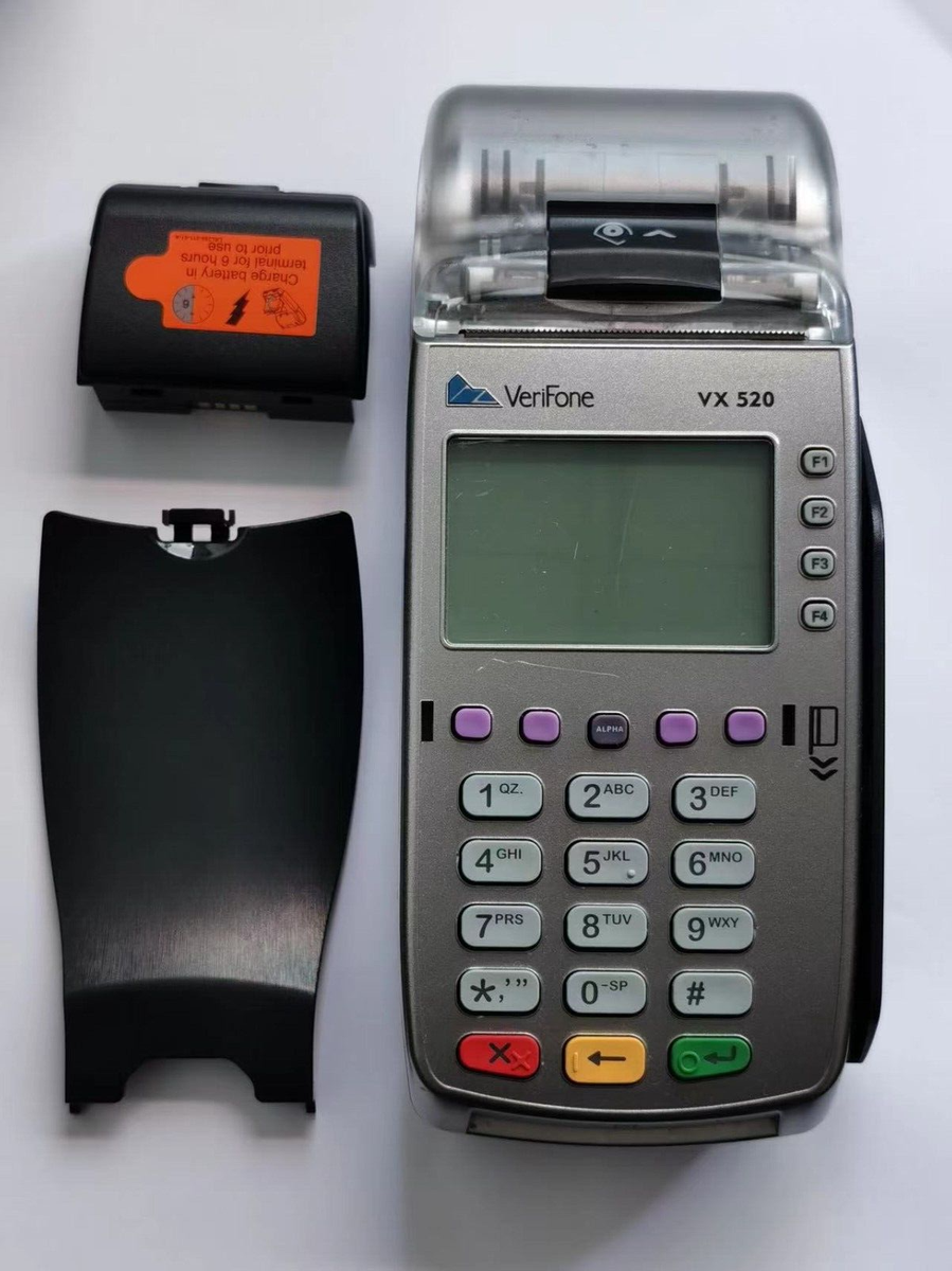 CreditCard POS machine VeriFone VX520 GPRS/DIAL/ETH Wireless with battery  unlock | eBay