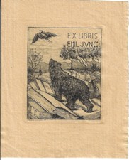 FRANZ GEHRI: Exlibris vor Emil Jung, Bär