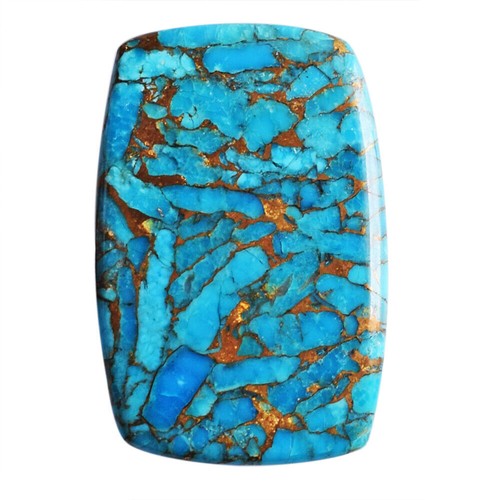 Cabochon Turquoise Naturelle 35x27mm – Poire Polie – Pierre Précieuse Vrac – Inde