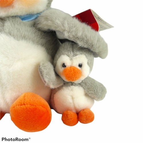 Russ Plush Iggy Penguin Mommy and Baby 10" w Tags Gray Bird Stuffed Animal 22435 - Picture 9 of 12