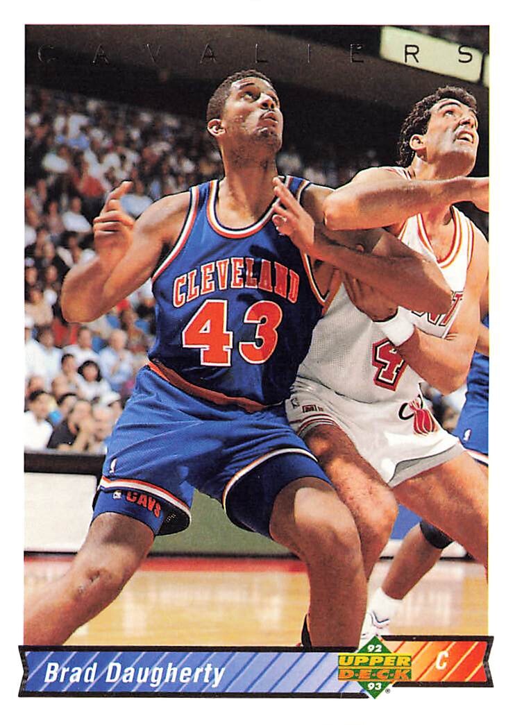 BRAD DAUGHERTY 1992 UPPER DECK #247 Cleveland Cavaliers Basketball Card