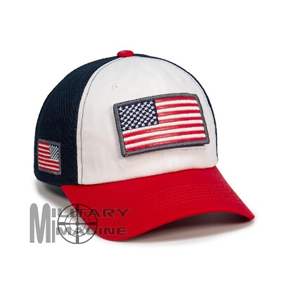 帽子 [0] USA AMERICA FLAG MILITARY STYLE Armycrew American Flag Embroidered Camo Tactical Operator