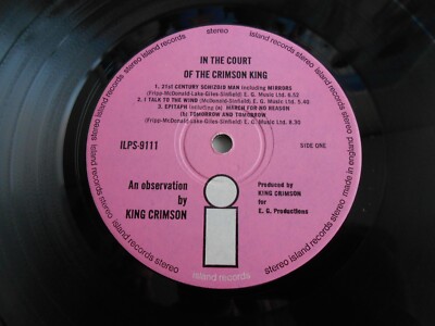 KING CRIMSON - IN THE COURT OF THE CRIMSON KING - 1st PR - UK - 2