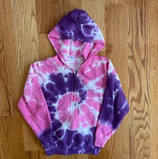 Large Youth Tie Dye Hooded Sweatshirt Unisex Hoodie Hoody -NEW Ready to Ship 