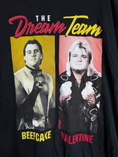 Vintage 1980s WWF the DREAM TEAM BRUTUS BEEFCAKE & GREG VALENTINE T-shirt 