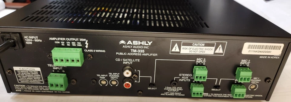 Ashly TM-335 Public Address Mixer/Amplifier - Image 2 of 4