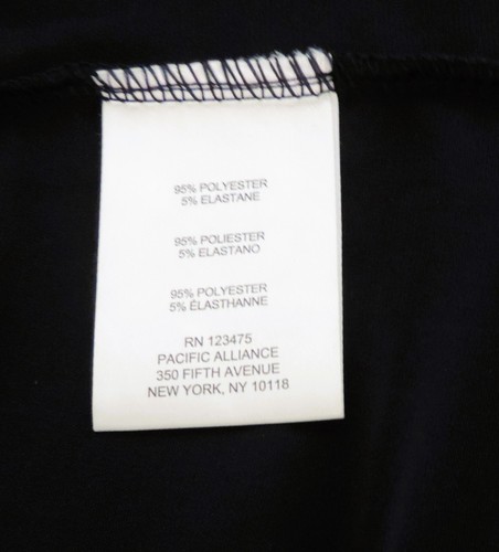 ELLEN TRACY Womens Tunic Top Blouse S Long Sleeve Navy Gold Buttons V-Neck NEW - Bild 16 von 18