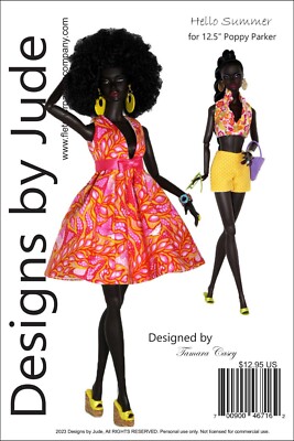 Hello Summer Doll Clothes Sewing Pattern for 12'' Poppy Parker Dolls Integrity