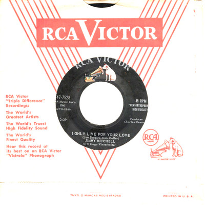JIMMY MITCHELL:   I Only Live For Your Love / Reading Between...  R&B  45  10159