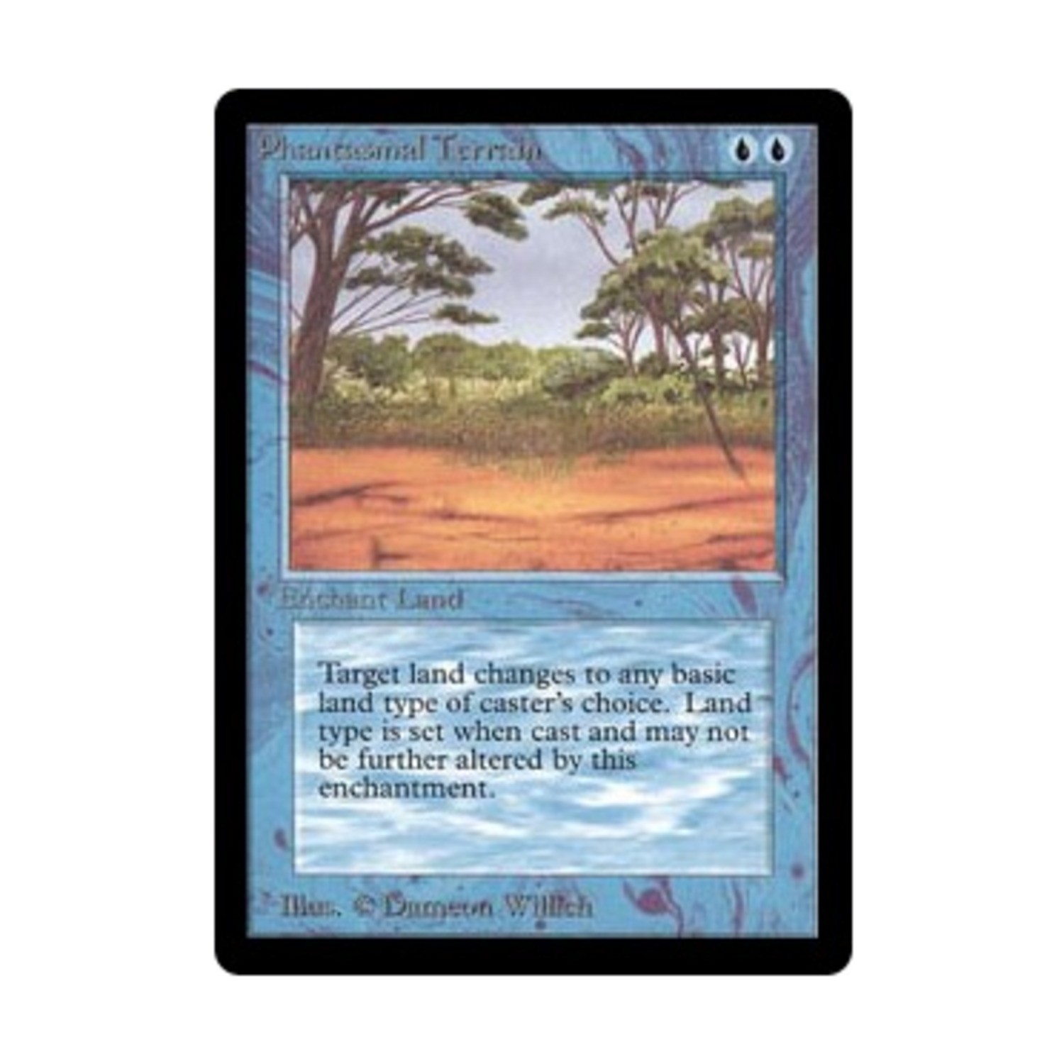 WotC MtG Beta Phantasmal Terrain (C) Fair