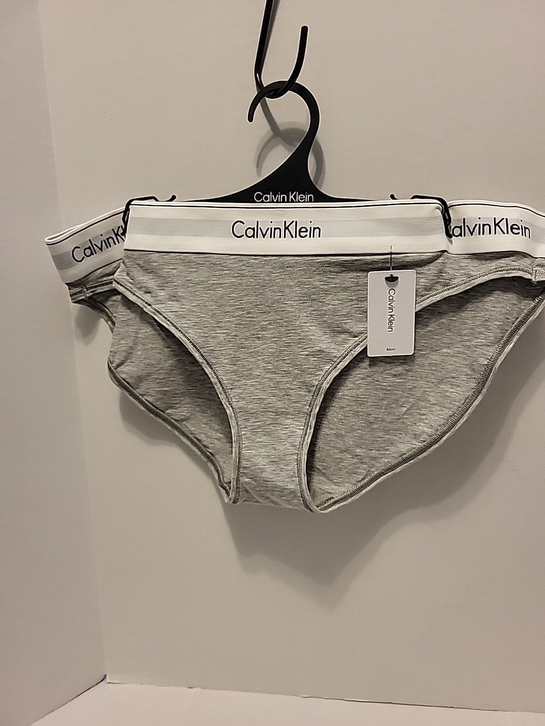 Calvin Klein Women's Cotton Bikini Panties  Gray Size XL NWT