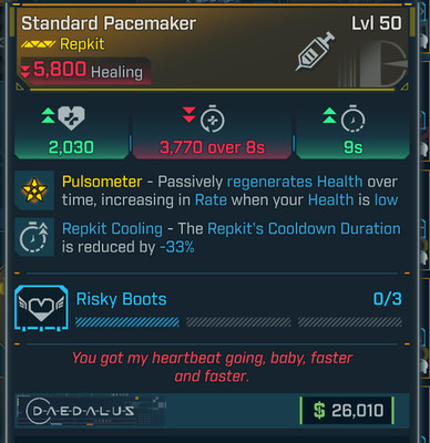 Borderlands 4   Legendary Repkit   Standard Pacemaker   Risky Boots   PS PC XBOX